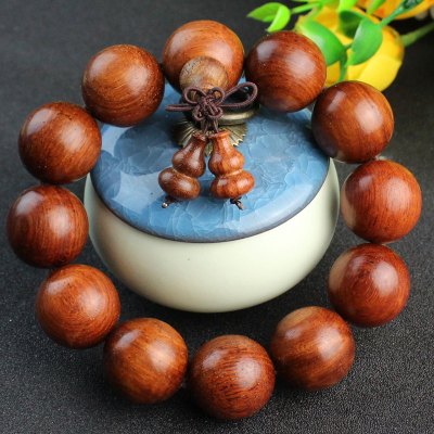 缅甸花梨木手串大果紫檀红木佛珠男女手饰品厂家直销一件代发送女朋友老婆情人节七夕生日礼物