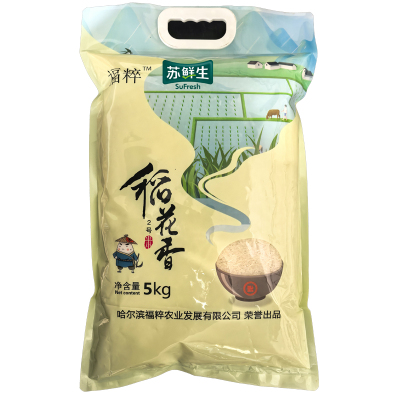 苏鲜生福粹联名款东北大米黑龙江稻花香5kg 非真空