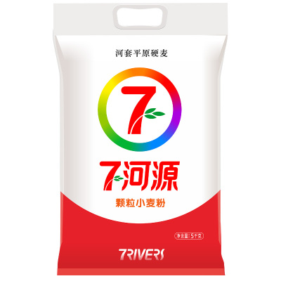 七河源颗粒小麦粉5kg高筋面粉（赠越光米500g一袋）