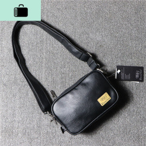 threebox韩版日系简约男士小斜挎包复古日韩潮流男包休闲单肩手包NEW LAKE 黑色男士手拿包 黑色