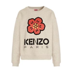 高田贤三(Kenzo)女士圆领印花卫衣宽松百搭舒适棉质弹性纤维套头 裸色 XL