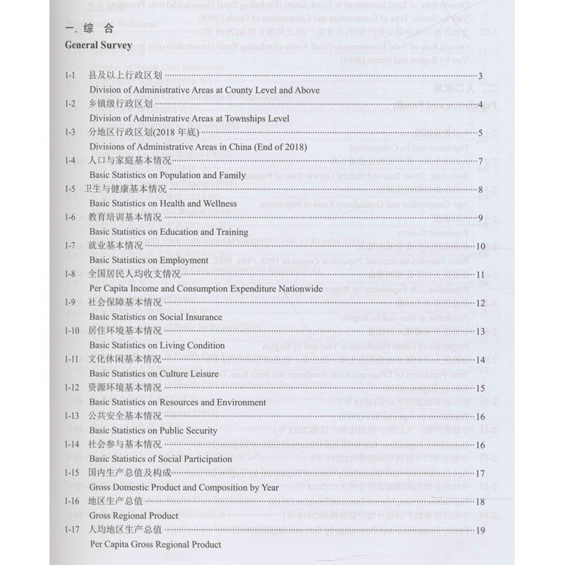 中国社会统计年鉴 2019