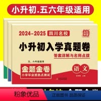 语数英3本 小学升初中 [正版]小升初入学真题卷语文数学英语2024-2025四川名校五六年级小学入学真卷金题金卷初一小