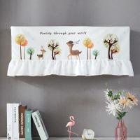 空调防尘罩 空调罩套 挂式开机不取挂机空调套简约防尘挡风帘 鹿树林 2P(91-96厘米)开机不取