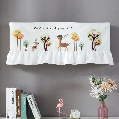 空调防尘罩 空调罩套 挂式开机不取挂机空调套简约防尘挡风帘 鹿树林 2P(91-96厘米)开机不取