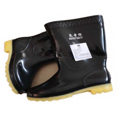炅奇纺 中筒防滑雨靴 牛筋底 双