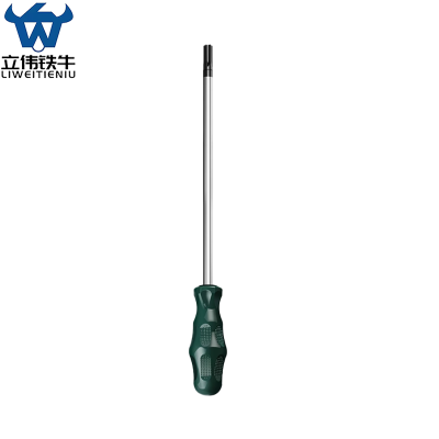 立伟铁牛绿胶炳螺丝刀T15米字加长型/把