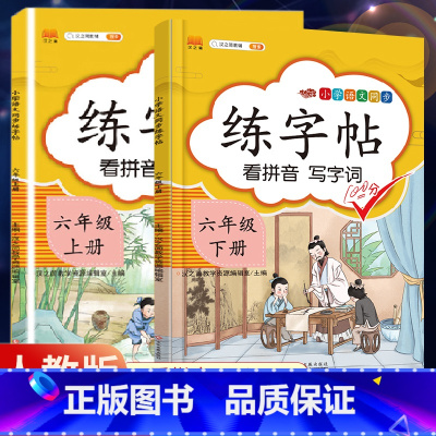 6年级》上册+下册 [正版]2023新版二年级下册同步练字帖三四五六年级一年级下册同步字帖人教版上册语文汉字生字本笔顺笔
