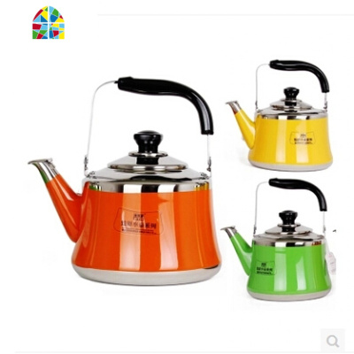 鸣音加厚大容量不锈钢304烧水壶煤气燃气彩色水壶电磁炉4L5L FENGHOU 2L黄色