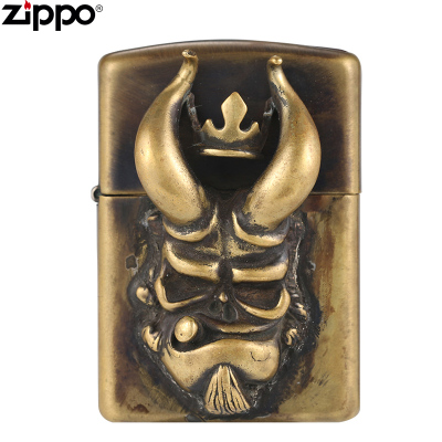 Zippo芝宝正版打火机盔甲机牛魔王复古做旧收藏款之宝正品zppo