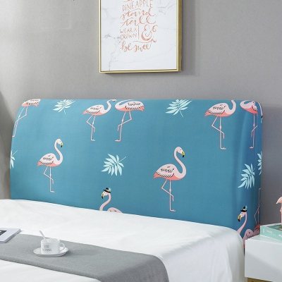 床头罩套床头套软包防尘罩靠背罩子保护套1.8米弹力布1.5床北欧风 火鹤 1.2米(适合1.1-1.4米床头使用)