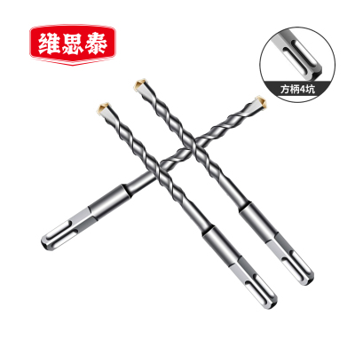 维思泰 方柄四坑混凝土冲击石材水泥电锤钻头 12×200mm 支