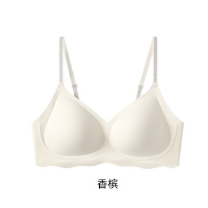 蚕丝无钢圈无痕胸罩内衣聚拢提拉防下垂收副乳透气薄款舒适文胸