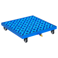 臻远ZY-TP-152钢制防渗漏托盘废机油桶托盘 带轮单桶款+过滤网格