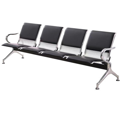 戴劲 钢制排椅机场椅加固加厚长椅候诊椅连排输液等候椅B款四人位皮面
