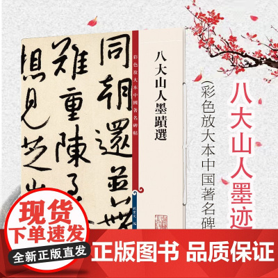八大山人墨迹选(彩色放大本中国著名碑帖) 原色清晰放大笔触纤毫毕上海辞书出版社