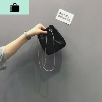 上新小包包2019新款韩版百搭亮片少女斜挎ins超火迷你链条水桶包NEW LAKE女斜挎包