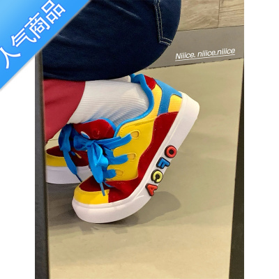 SUNTEK小众原创ins港风面包帆布鞋女2023夏季新款复古休闲运动百搭板鞋