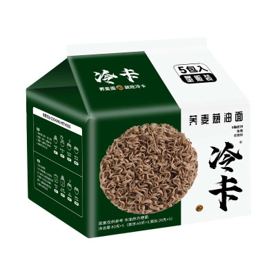 冷卡健康低卡冷卡荞麦葱油面80g*5/袋*6组装方便速食轻盈美味国货优选