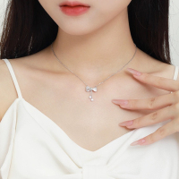 鑫铂尼XINPLANE925纯银项链女士简约锁骨链精致工艺优雅设计潮流配饰