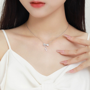 鑫铂尼XINPLANE925纯银项链女士简约锁骨链精致工艺优雅设计潮流配饰