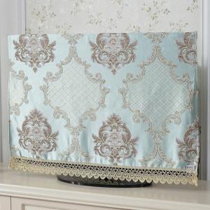 欧式布艺65寸电视机盖布电视罩防尘罩55英寸液晶电视机罩挂式蕾丝 黎曼菲 47-50英寸(宽116*高67)