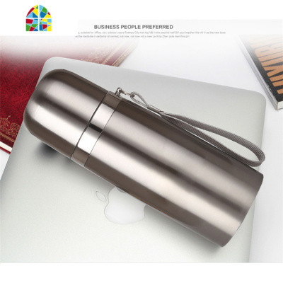 不锈钢真空保温杯批發定制刻字印字便携广告礼品水杯子定做印logo FENGHOU 升级款450毫升黑色