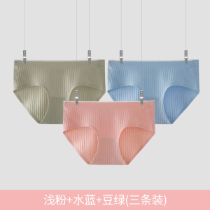 L'ALPINA/阿尔皮纳袋鼠 内裤女士纯棉3条装抑菌裆无痕中腰2024新款大码少女生三角短裤
