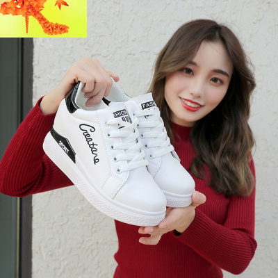 内增高女鞋2020新款春季网红鞋子百搭学生小白鞋2019厚底增高白鞋简畅休闲鞋