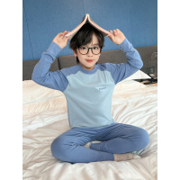 男童德绒保暖内衣套装秋冬款大童秋衣秋裤家居服儿童加绒加厚睡衣