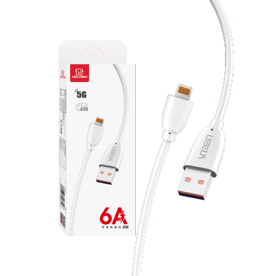 优耳UX255快充1米TPE6A快充苹果数据线升级快充白色