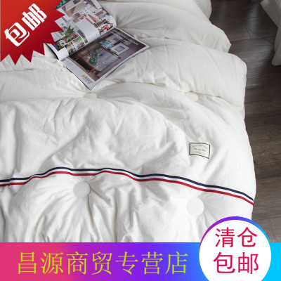 全棉水洗棉加厚保暖羽丝绒冬被春秋被芯被子被褥单双人九空纤维被