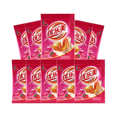 喜之郎优乐美奶茶草莓味22g*150袋/30袋小包装袋装奶茶粉家用办公室