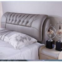 欧式床头板 软艺双人靠背板简约现代卧室1.8米床头靠背可定制