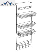 冰箱侧边挂式置物架厨房铁艺多层储物架调味品保鲜膜收纳架 三维工匠