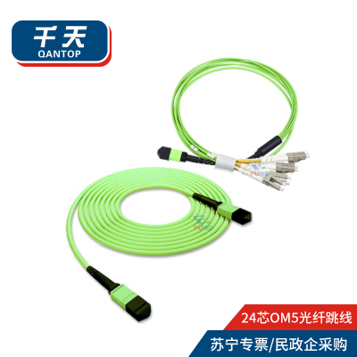 千天（QANTOP）光纤跳线OM5万兆多模100G光模块用集束光纤线24芯MPO-MPOQT-GXTX524