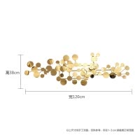 后现代背景墙面装饰轻奢卧室墙上挂件创意墙面金属立体挂饰壁饰 三维工匠 钛金150*48cm