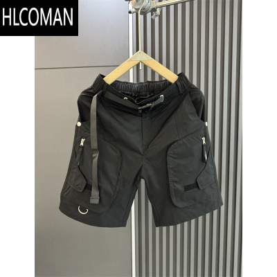 HLCOMAN夏季美式休闲大口袋工装短裤男士宽松百搭户外机能五分青年裤子潮