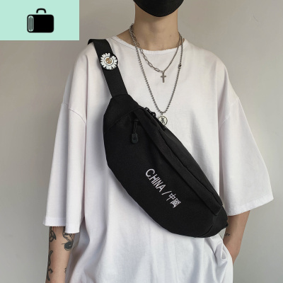 男士胸包斜挎包潮牌菊花单肩包ins运动背包女2020新款小挎包腰包NEW LAKE男士单肩包