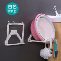 脸盆收纳架盆子盆架卫生间置物架浴室洗脸盆架子免打孔壁挂脸盆架 三维工匠 [2只装]灰色·塑料款储物架
