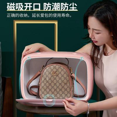 家柏饰(CORATED)包包收纳防尘袋透明保护放女包的隔板收纳整理箱置物架储物盒