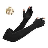 东纺拾光 DF2027 男款冰丝透气防晒袖套套指款白色 1双/包