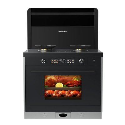 美大MEIDA蒸烤一体集成灶X80-ZK(MD2XZK) 5.0kW大火力 恒温置物台 触控操控 自清洁 天然气
