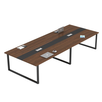 易企采 2.4米会议桌不含椅 长桌简约现代培训桌接待洽谈桌会议室商务会客桌