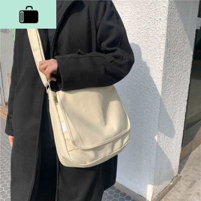 慵懒风帆布包ins韩风秋冬新款大学生上课斜挎包女百搭原宿大容量NEW LAKE女士单肩包