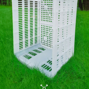 亚岳塑料筐框周转箱加厚镂空收纳盒工业胶框储物箱杂物篮 白色485*350*290mm