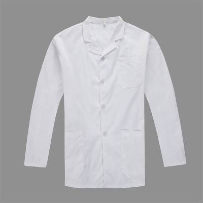 珂卡慕(KEKAMU)厨师工作服长袖套装学校幼儿园食堂人员厨房工装纯白色厨师服男女白色（西服领长袖）165/M