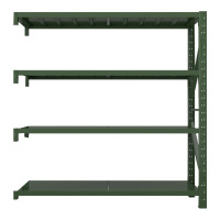 帅畅消防铁锹镐农具摆放架安保装备器材存放架绿色货架存放架中型-副架