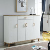 北欧式实木鞋柜简约现代玄关厅柜大容量三四鞋厨多层储物柜