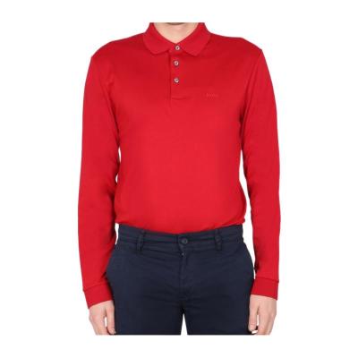 Hugo boss雨果波士POLO衫男透气舒适易打理百搭纯棉红色修身